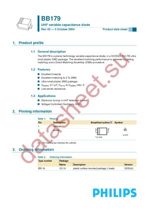 BB179 T/R datasheet  